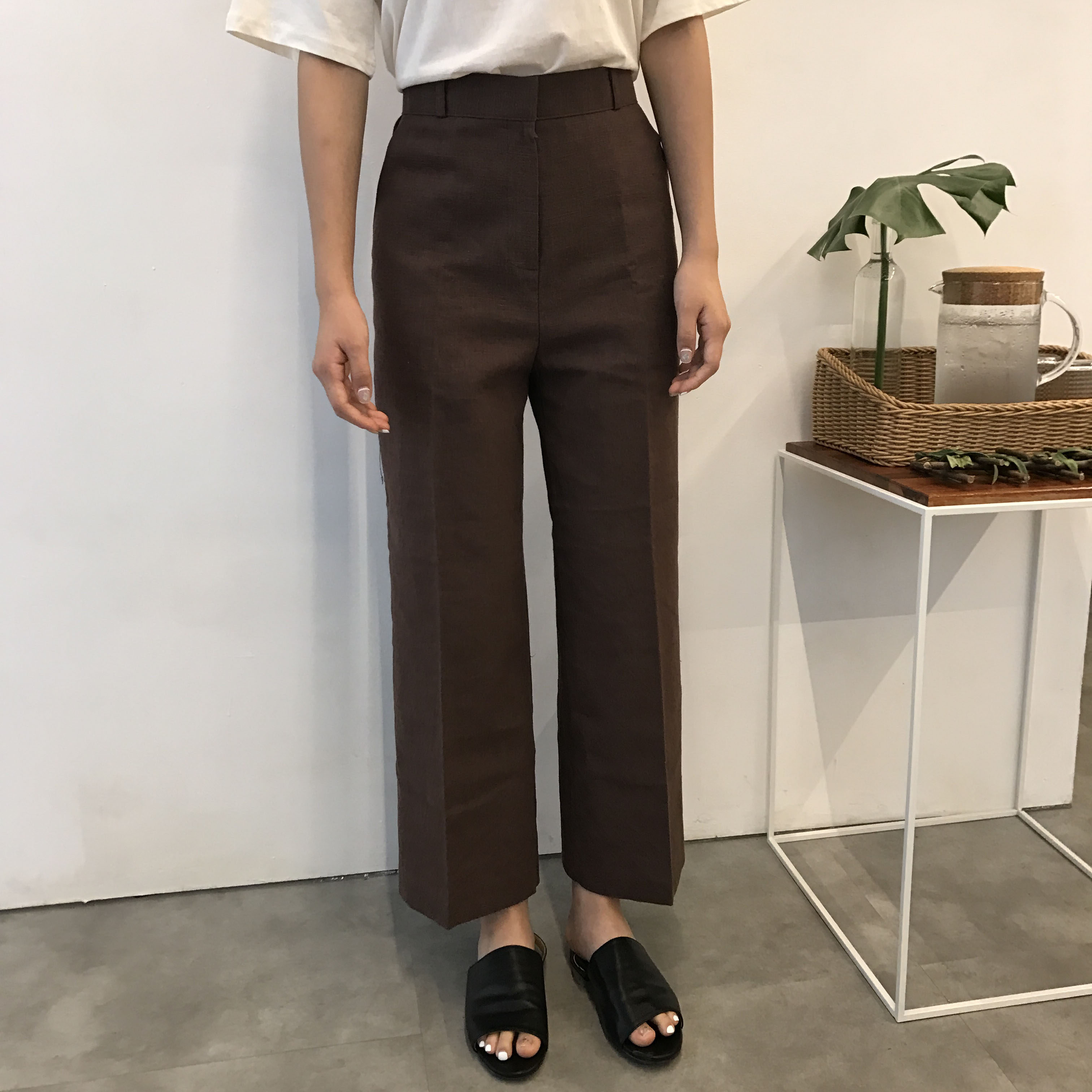 New Women's Pants Women's Wide Linen Slacks 
