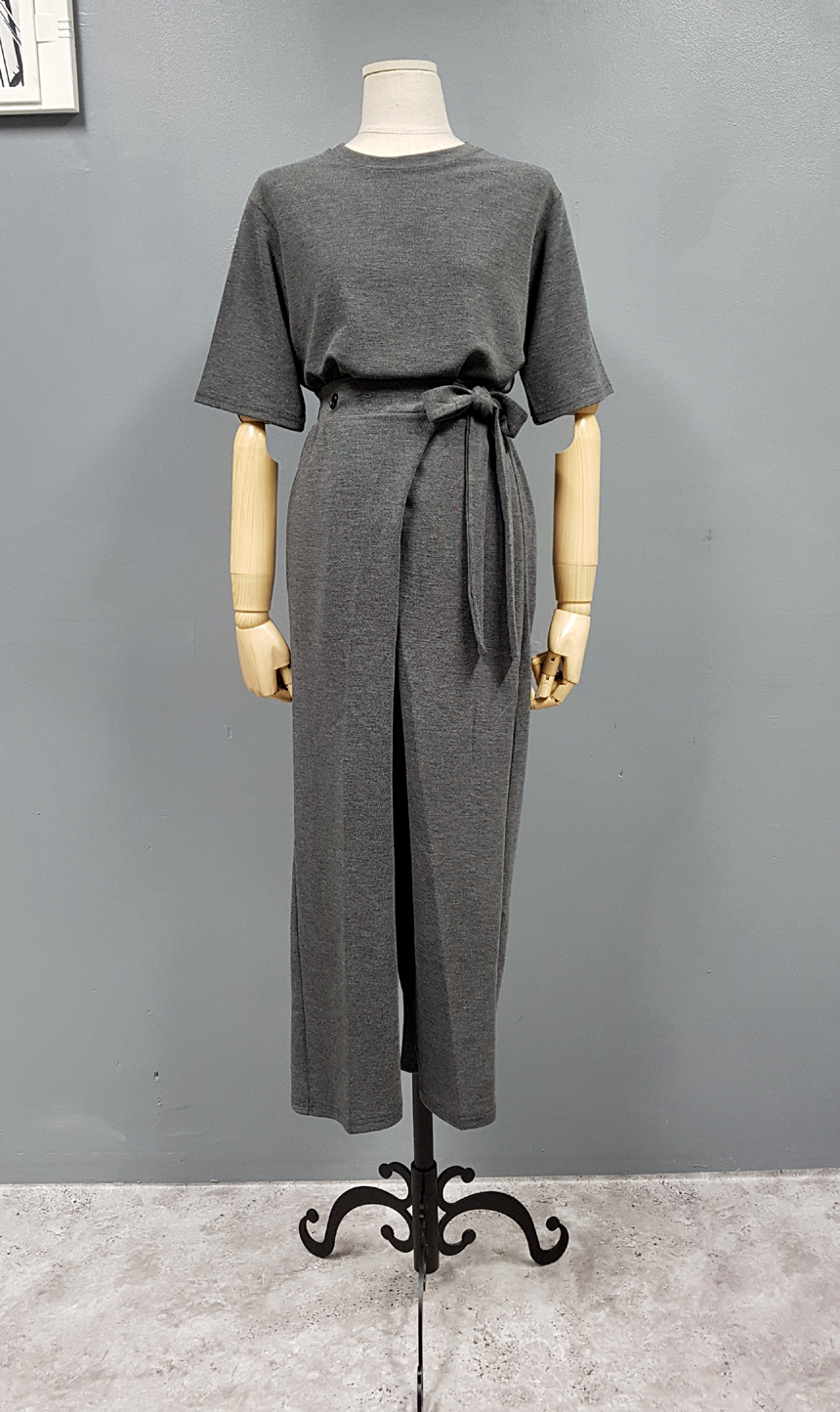 Short-sleeved Two-piece Big Size Banding Set Ribbo