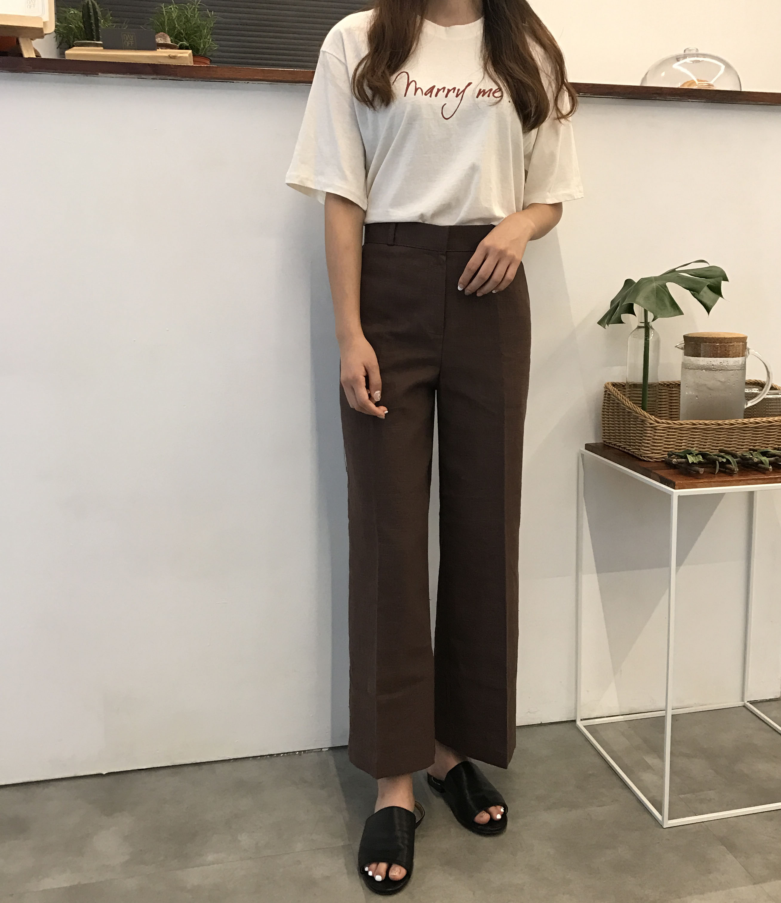 New Women's Pants Women's Wide Linen Slacks 