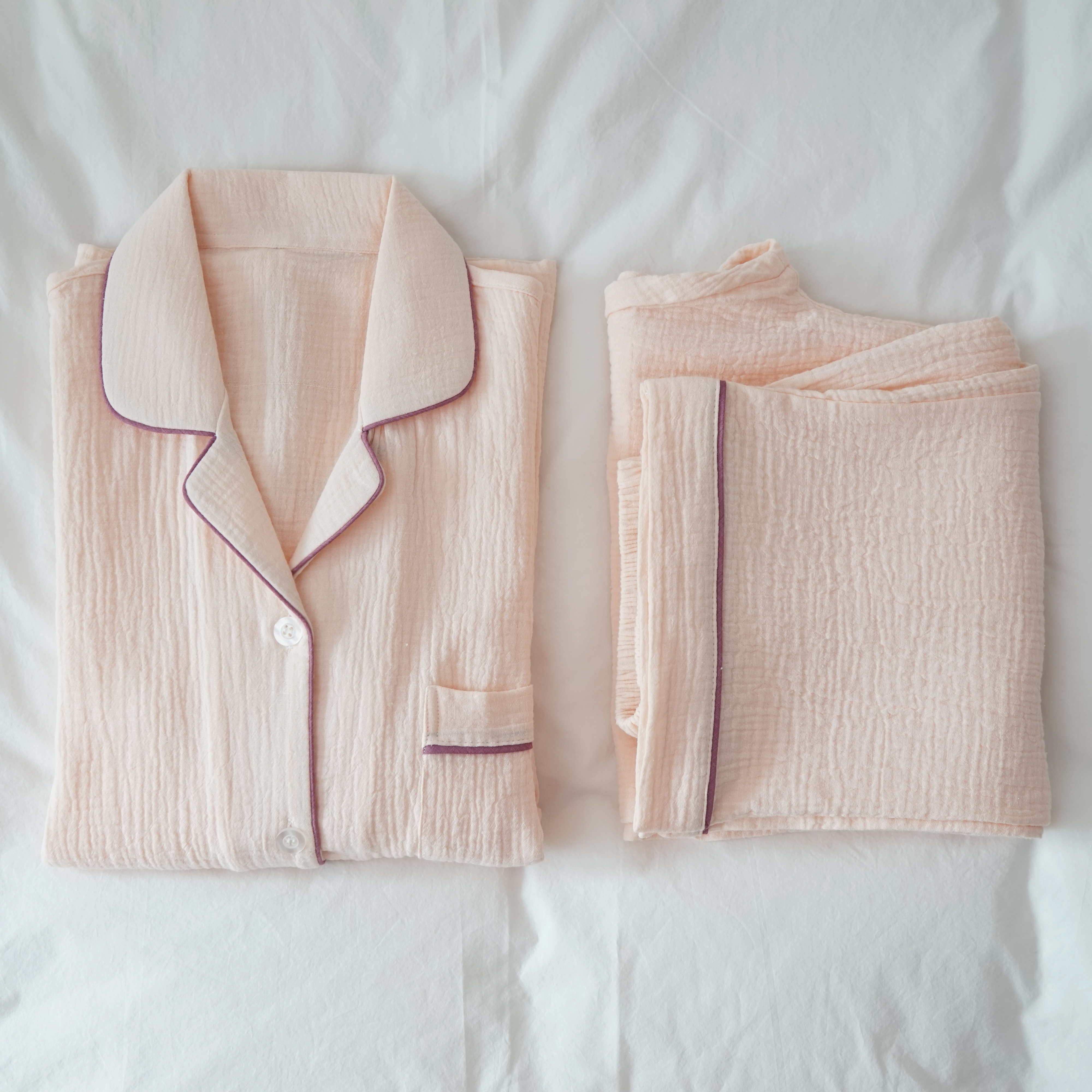 New 2 gauze pajamas _ Pink Homeware set pretty paj