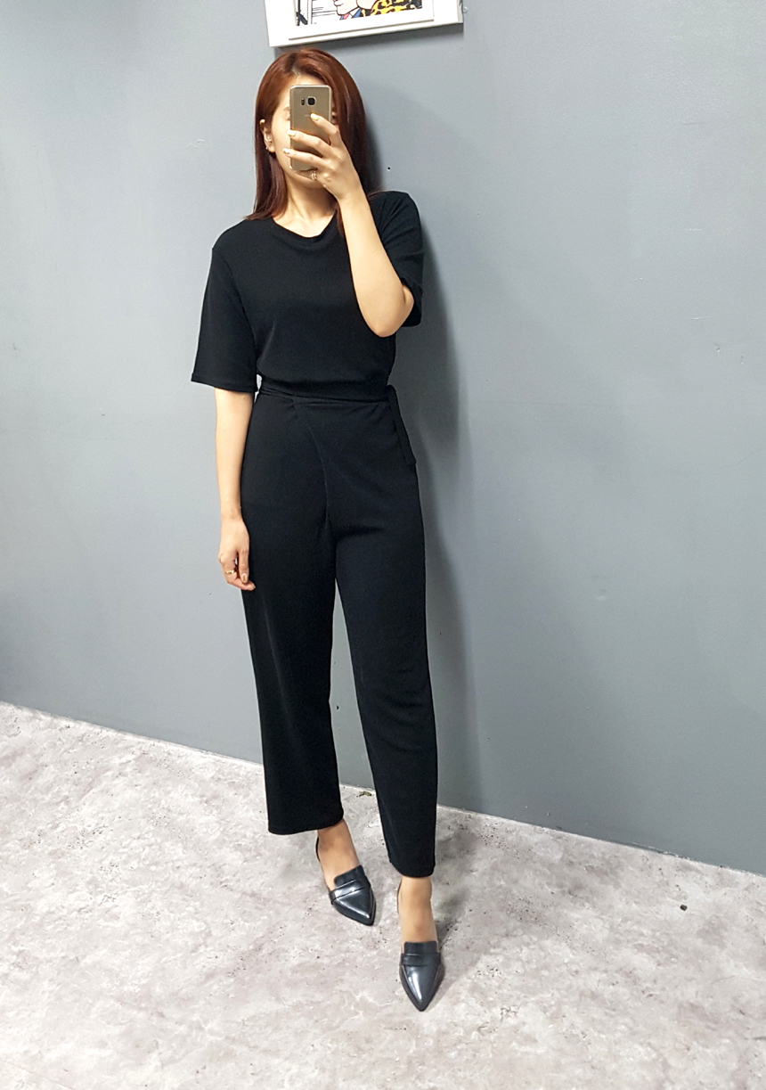 Short-sleeved Two-piece Big Size Banding Set Ribbo