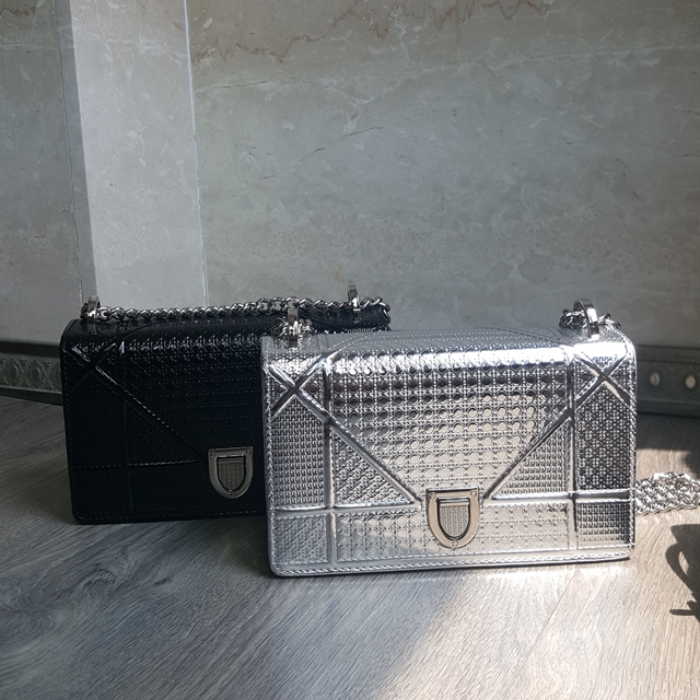 New Square Mini Shoulder Enamel Chain Bag Backpack