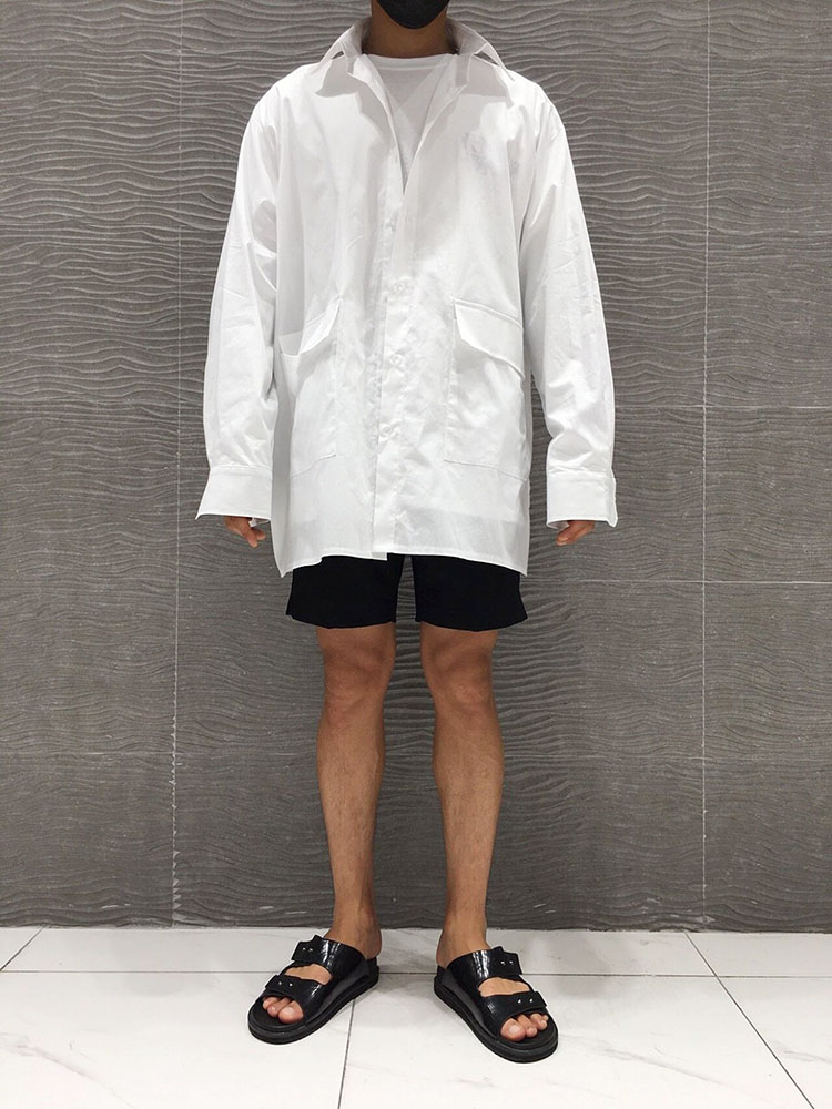 New Over Buffet Striped Shirt One Piece stripe Cou