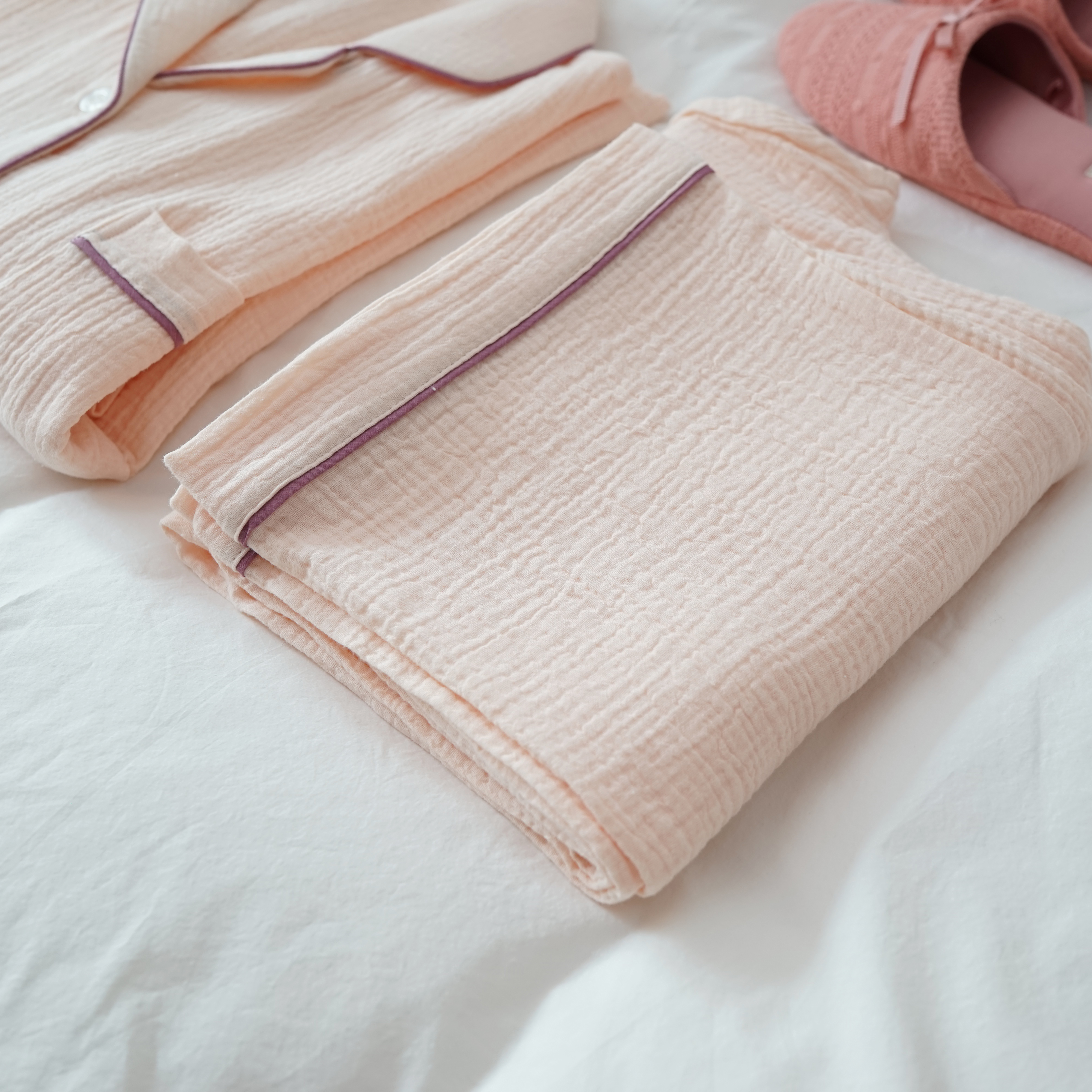 New 2 gauze pajamas _ Pink Homeware set pretty paj