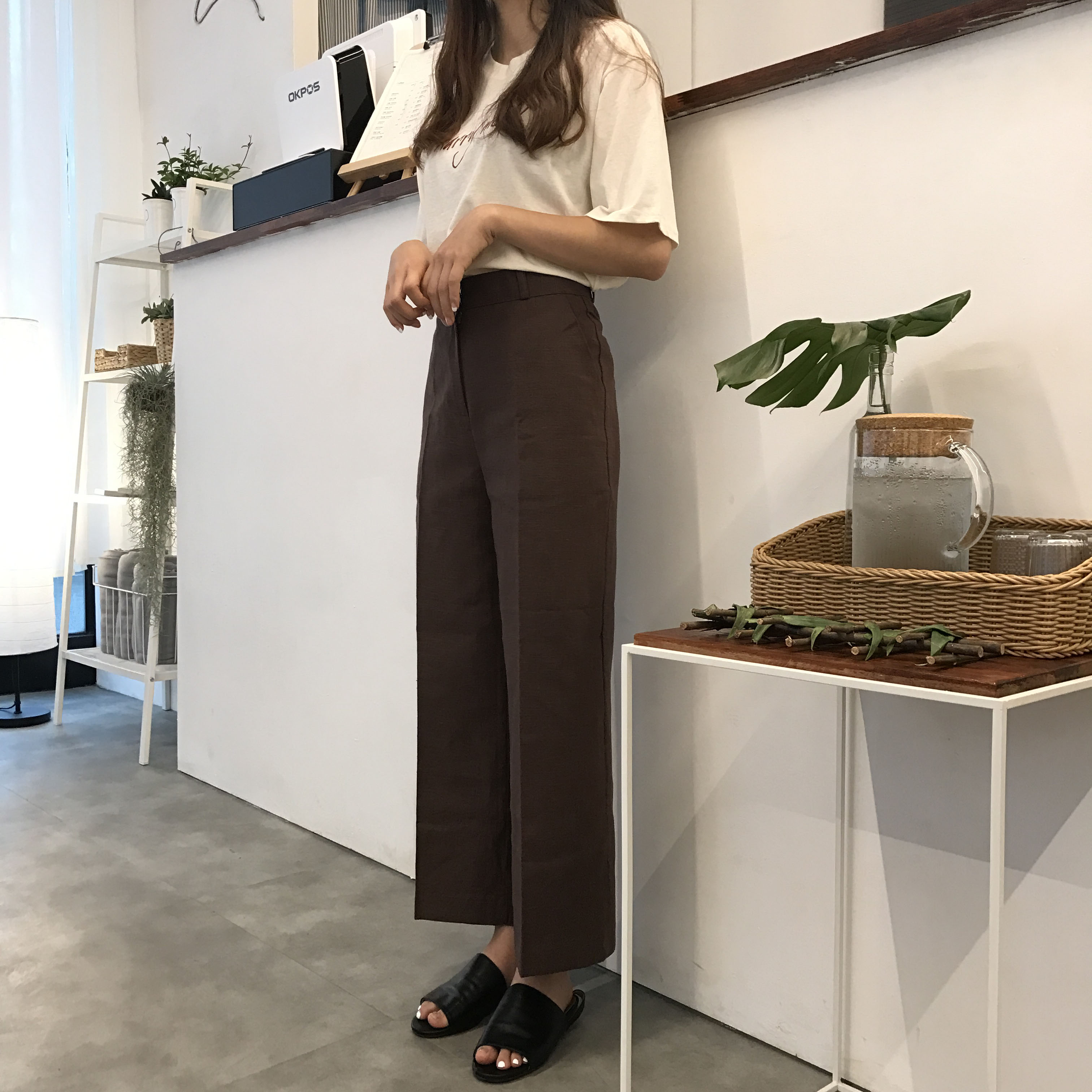 New Women's Pants Women's Wide Linen Slacks 