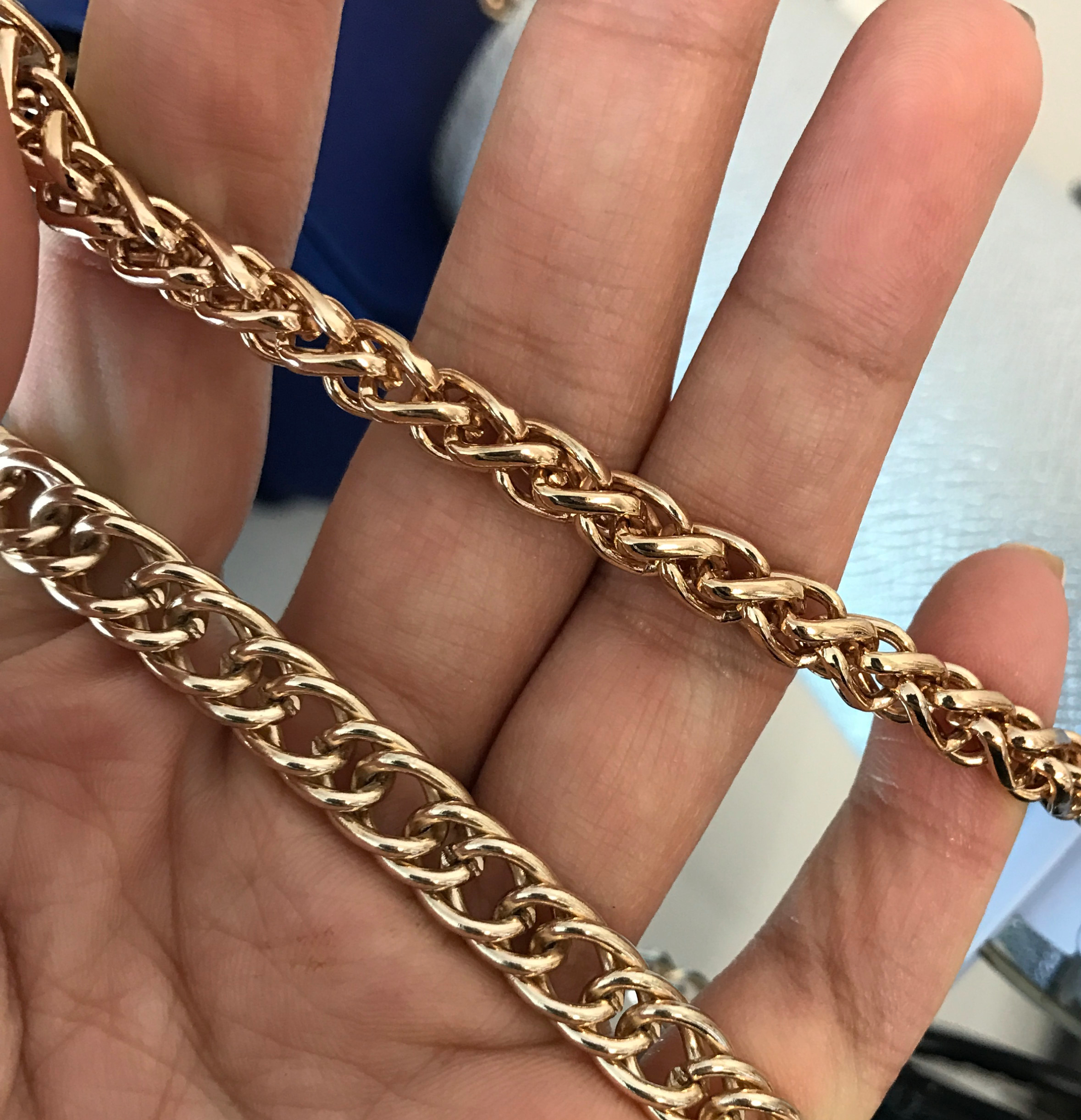 New Gold Buckle Chain Mini Cross Back White Women 