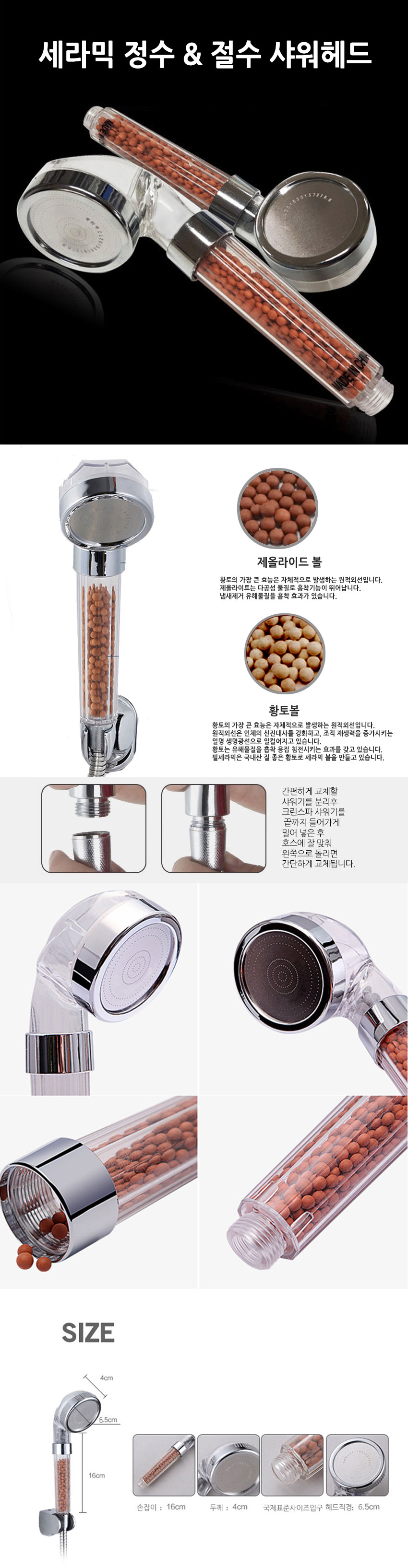 NEW POWERFUL SHOWERHEAD Ceramic Clean Water Saving