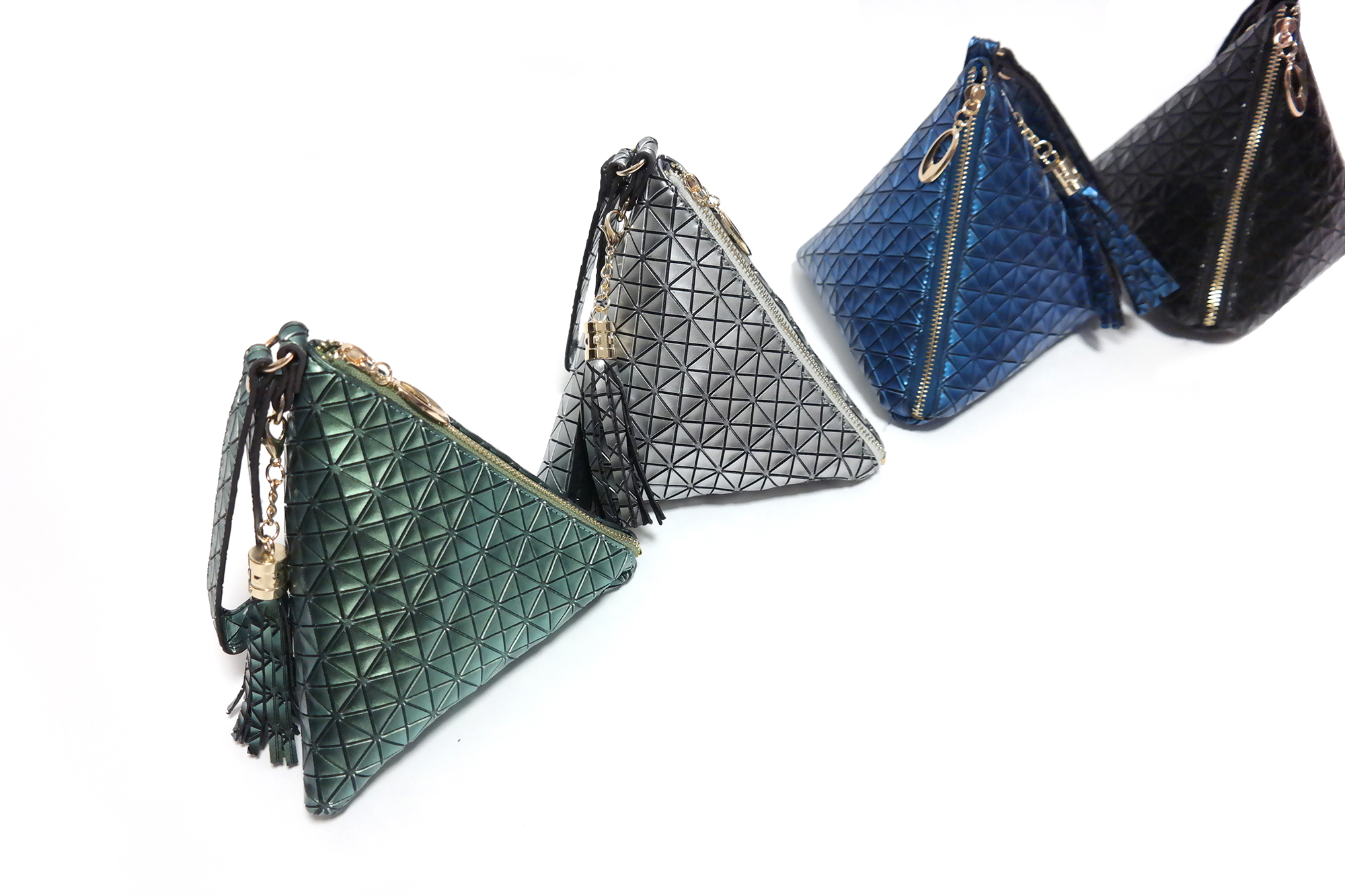 Newly shining bling bling triangular pouch in holi