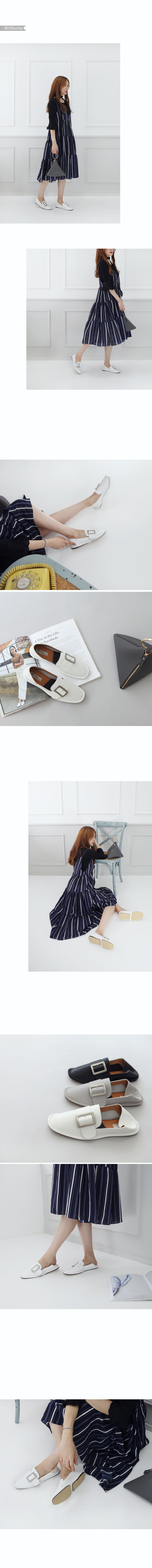 New Middle Heel goddess slipper buckle female bloo