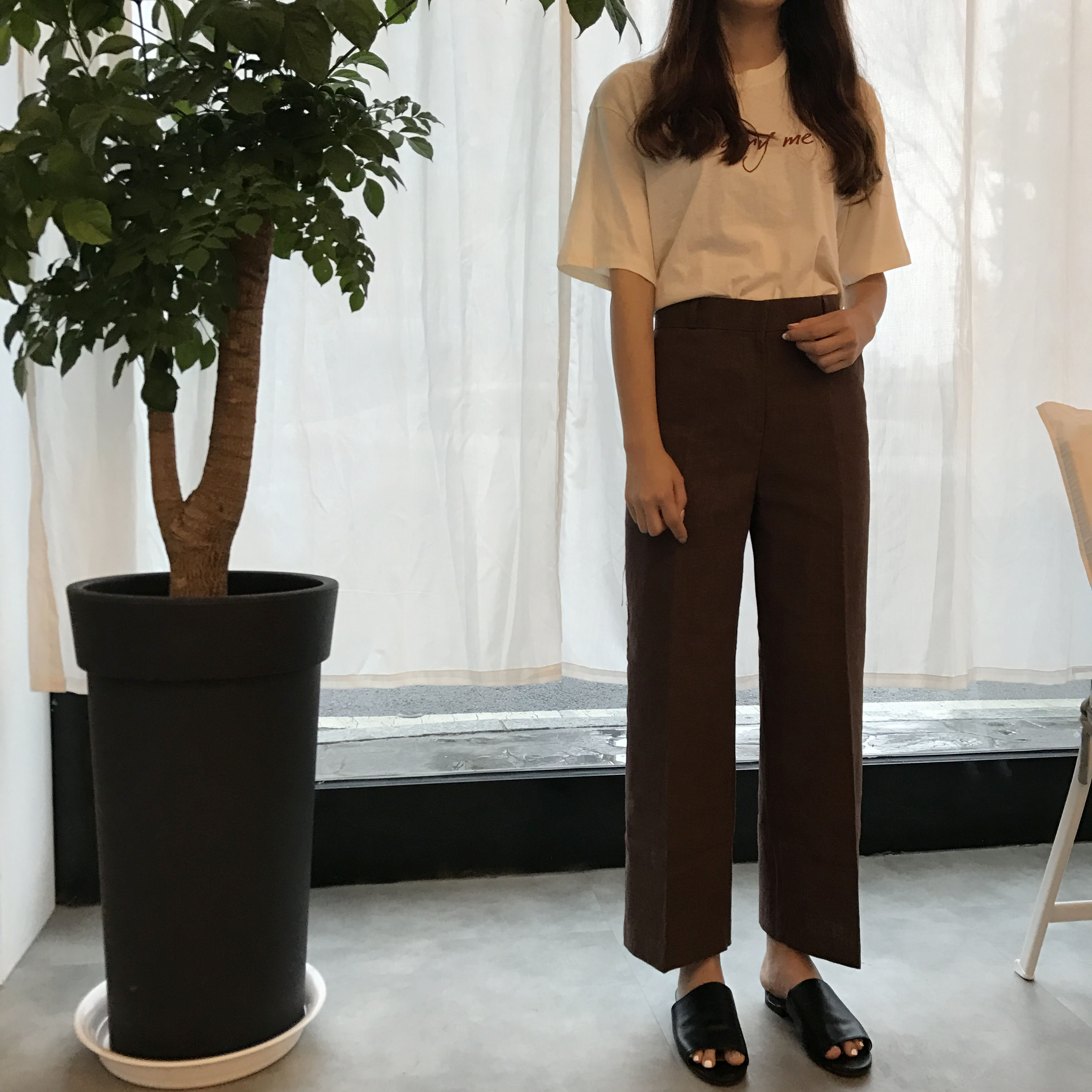 New Women's Pants Women's Wide Linen Slacks 