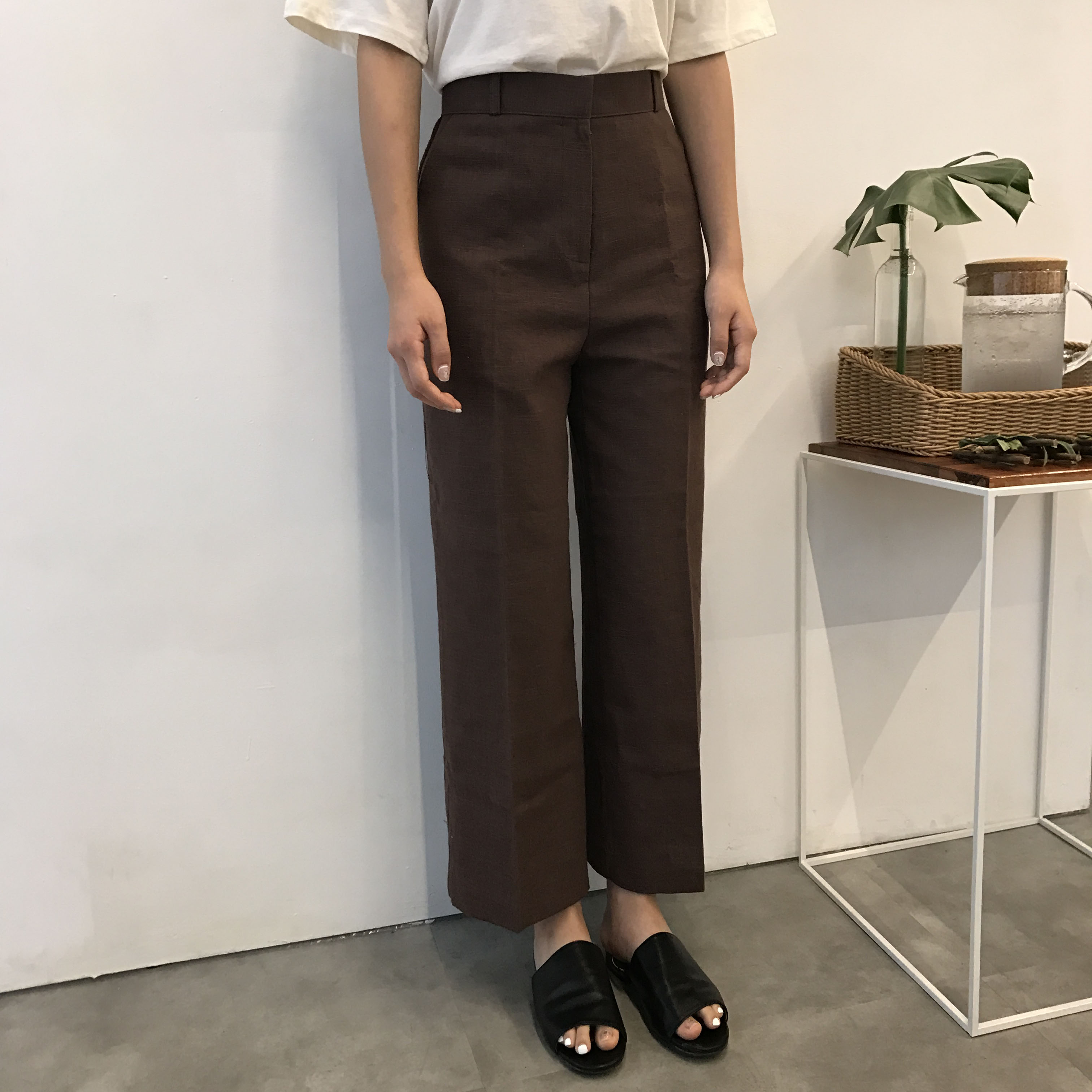 New Women's Pants Women's Wide Linen Slacks 