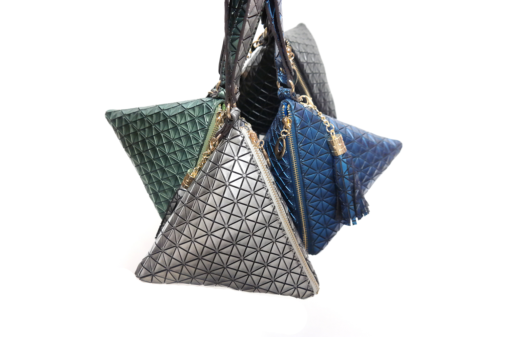 Newly shining bling bling triangular pouch in holi