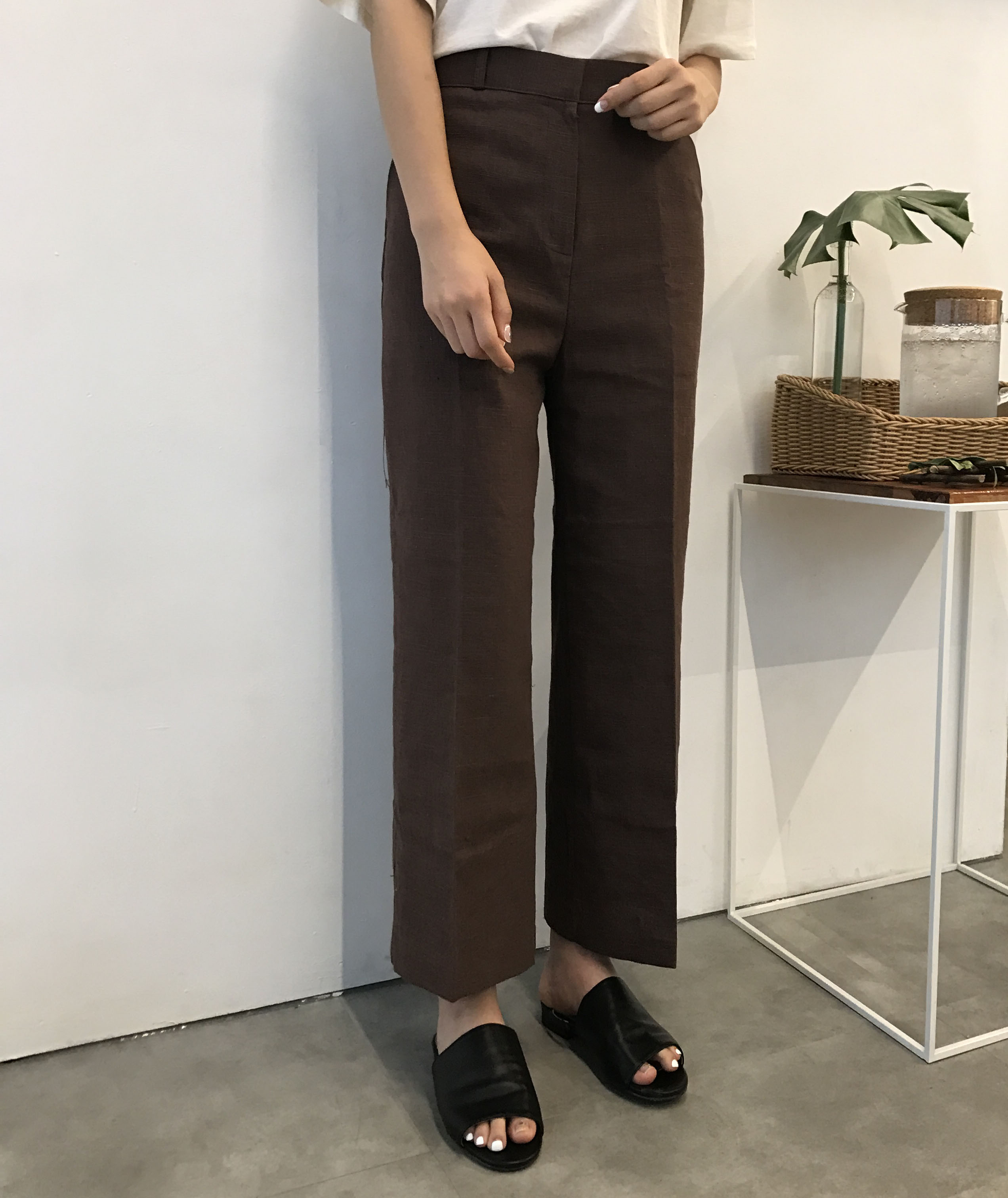 New Women's Pants Women's Wide Linen Slacks 