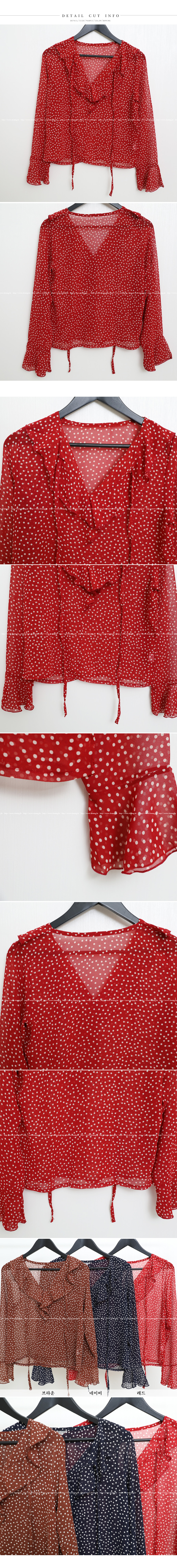 NEW FASHION LADY GIRL Blouse Deming dot Ruffle blo