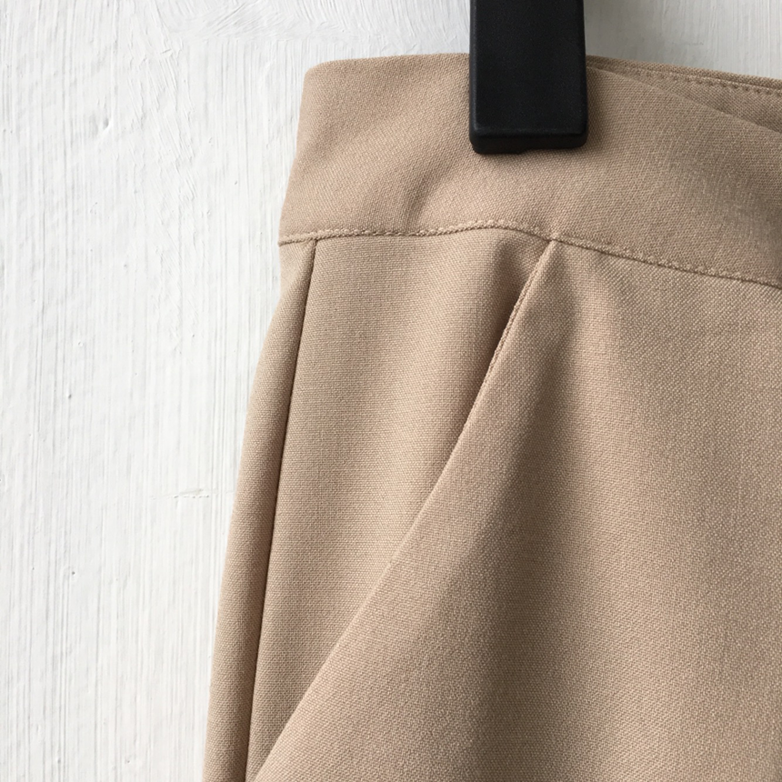 New Women's Pants Slim Semi Boots Cut Slacks Cl