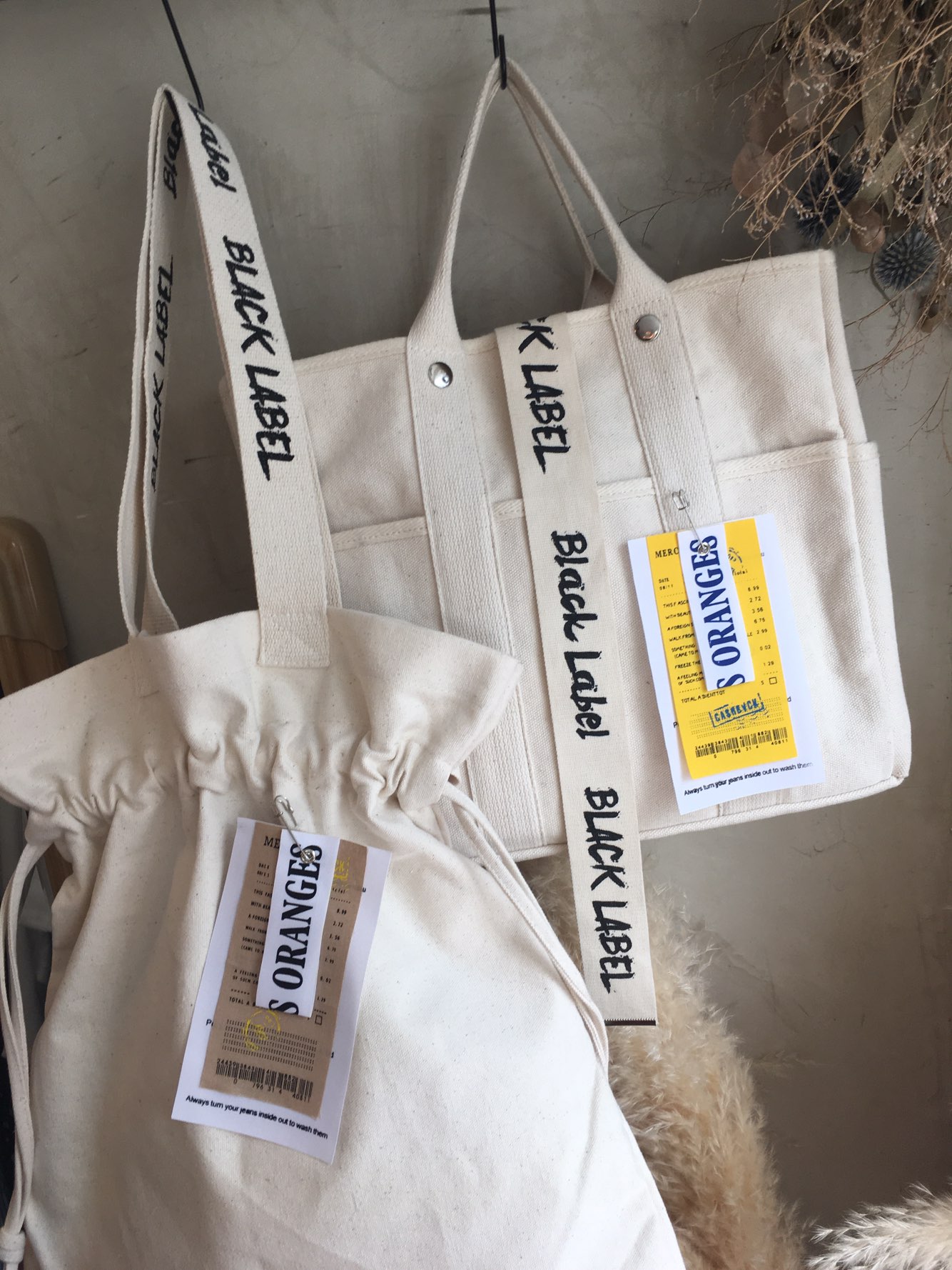 New Women's Bags Black Label Big Back Tote ab C