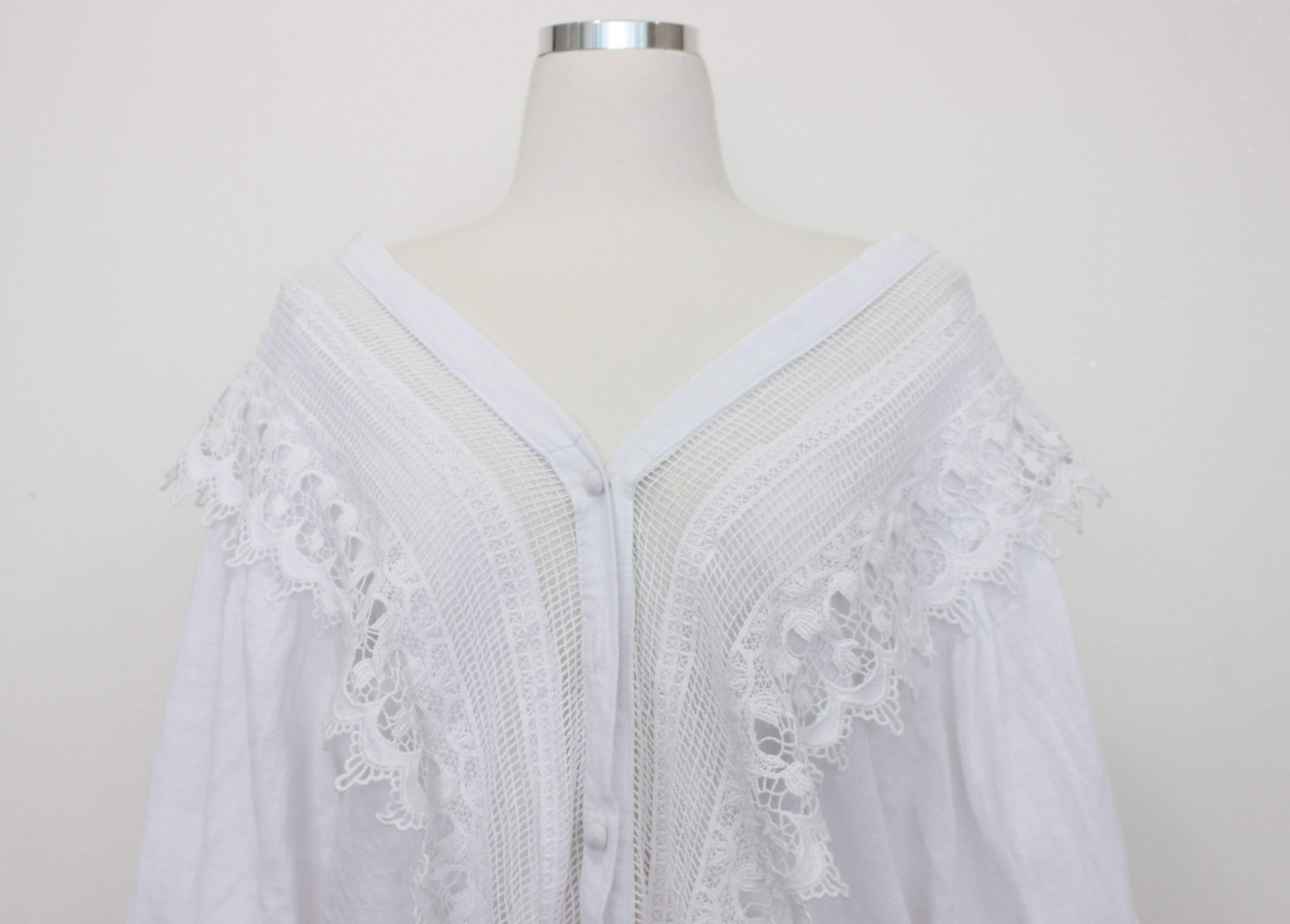 NEW FASHION LADY GIRL Blouse V-neck lace-off shoul