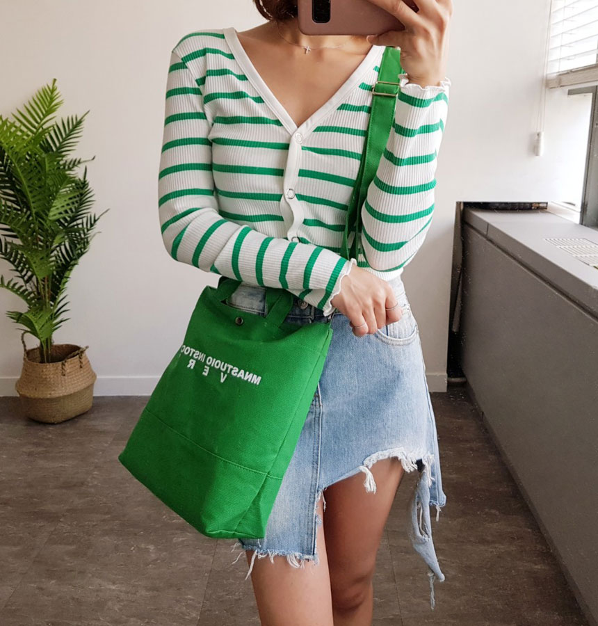 NEW ECO BAG Mini Cross Canvas Eco Bag Tote Cloth B