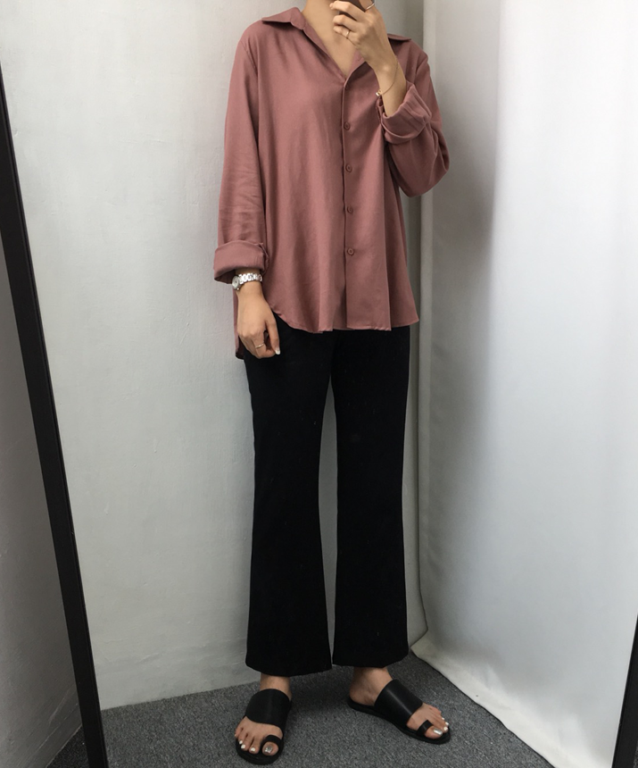 New Women's Pants Slim Semi Boots Cut Slacks Cl