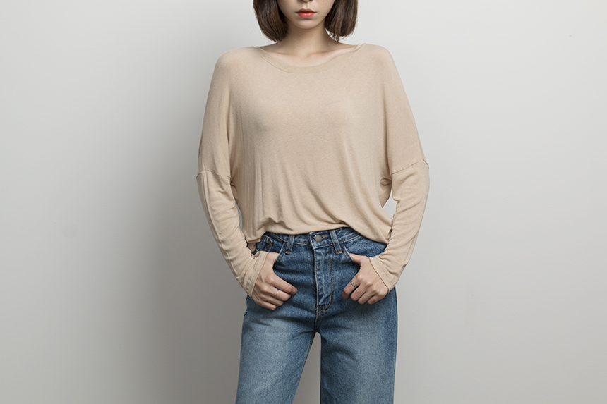 Autumn New Silk Ribbed Tee Rusty T-Shirt Nittai 30