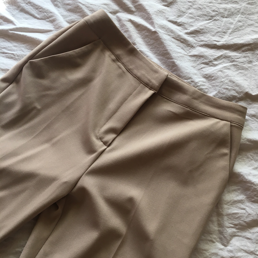 New Women's Pants Slim Semi Boots Cut Slacks Cl