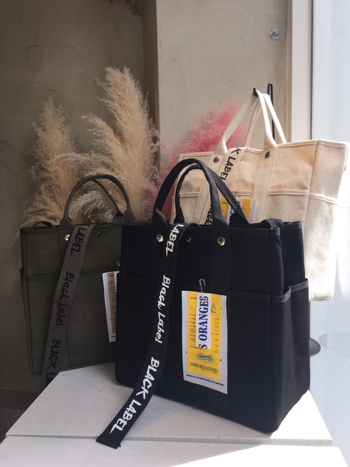 New Women's Bags Black Label Big Back Tote ab C