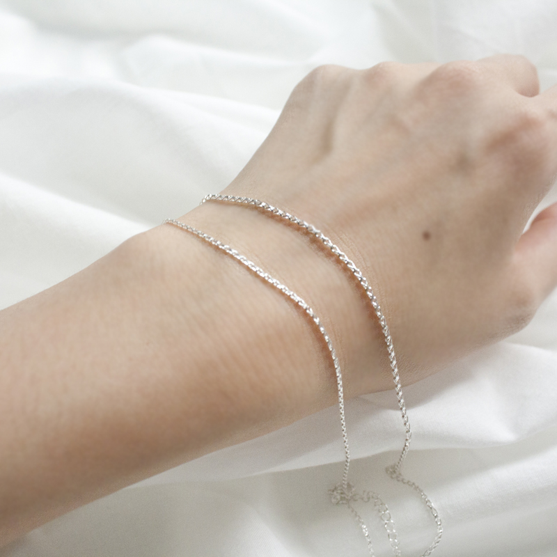 New Amati Cross Chain Bracelet A277B18 Amethyst 30