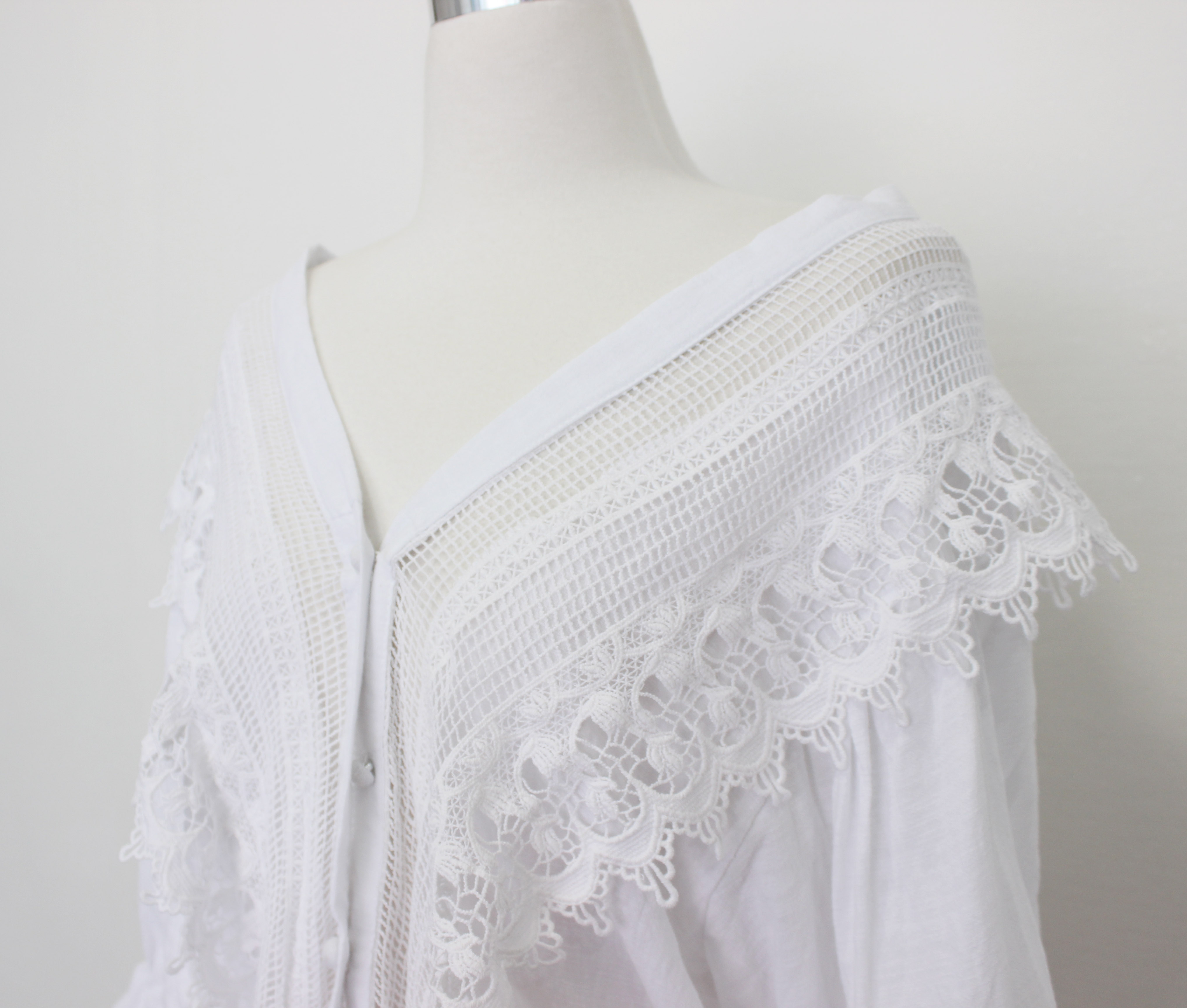 NEW FASHION LADY GIRL Blouse V-neck lace-off shoul