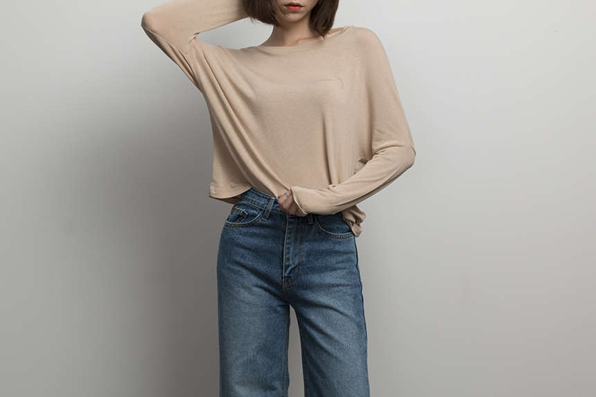 Autumn New Silk Ribbed Tee Rusty T-Shirt Nittai 30
