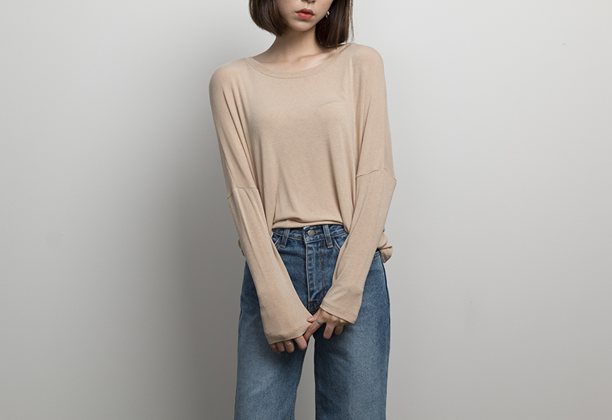 Autumn New Silk Ribbed Tee Rusty T-Shirt Nittai 30