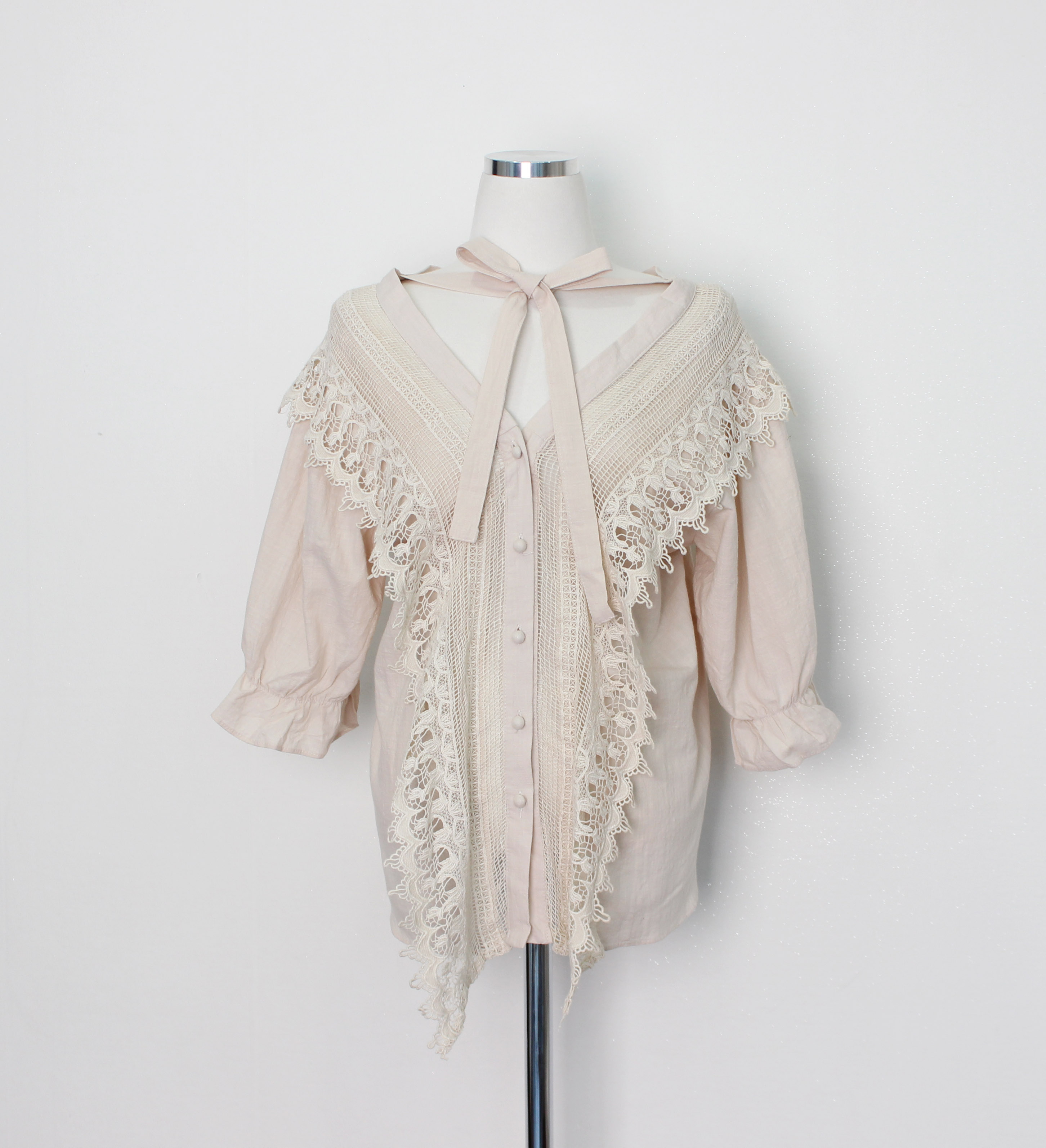 NEW FASHION LADY GIRL Blouse V-neck lace-off shoul