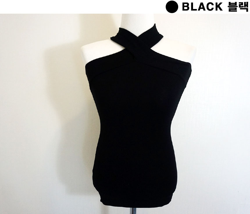 Cross-holter necklace 3color twenties female beaut