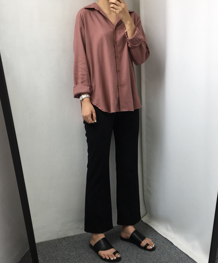 New Women's Pants Slim Semi Boots Cut Slacks Cl