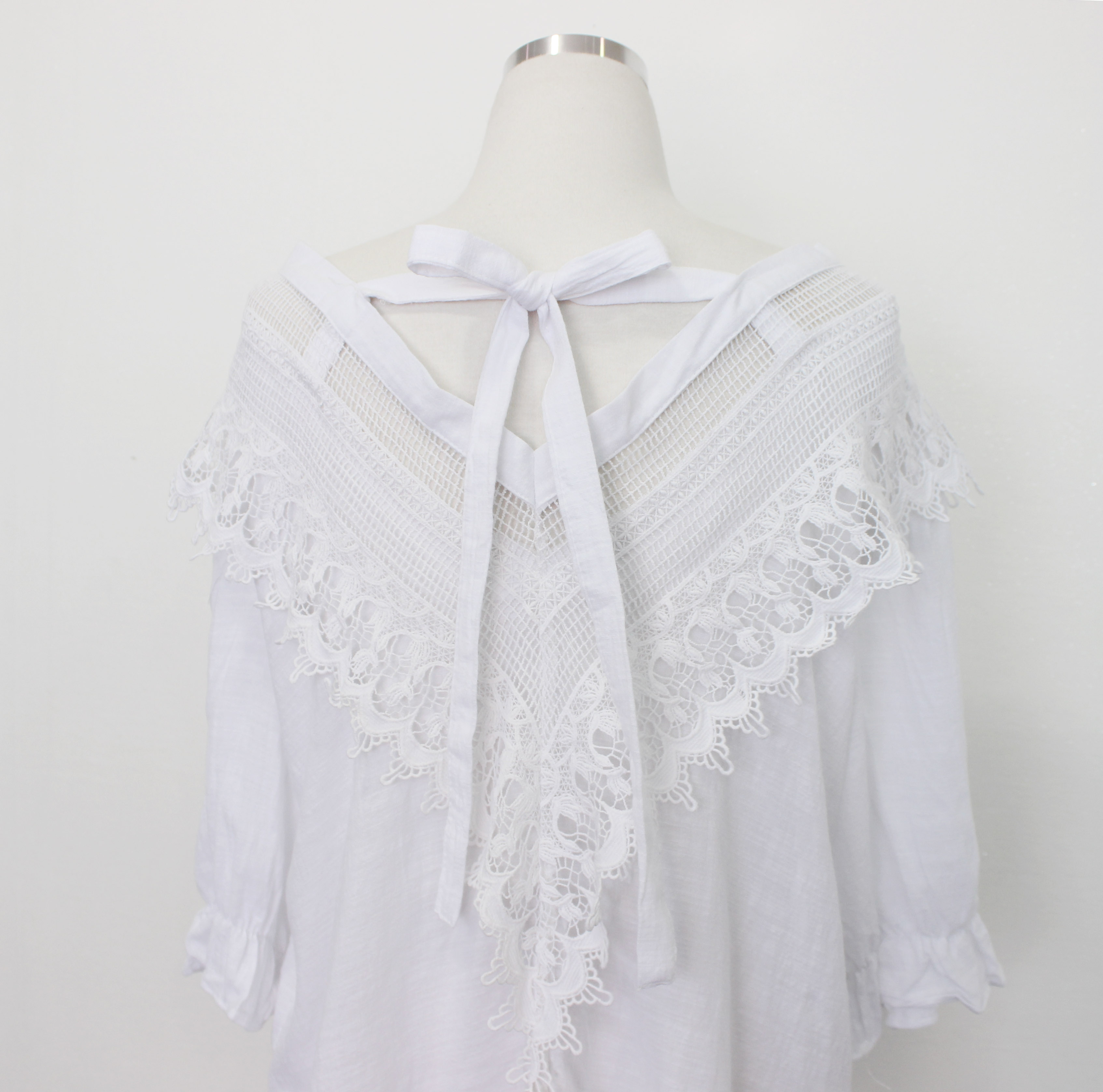 NEW FASHION LADY GIRL Blouse V-neck lace-off shoul