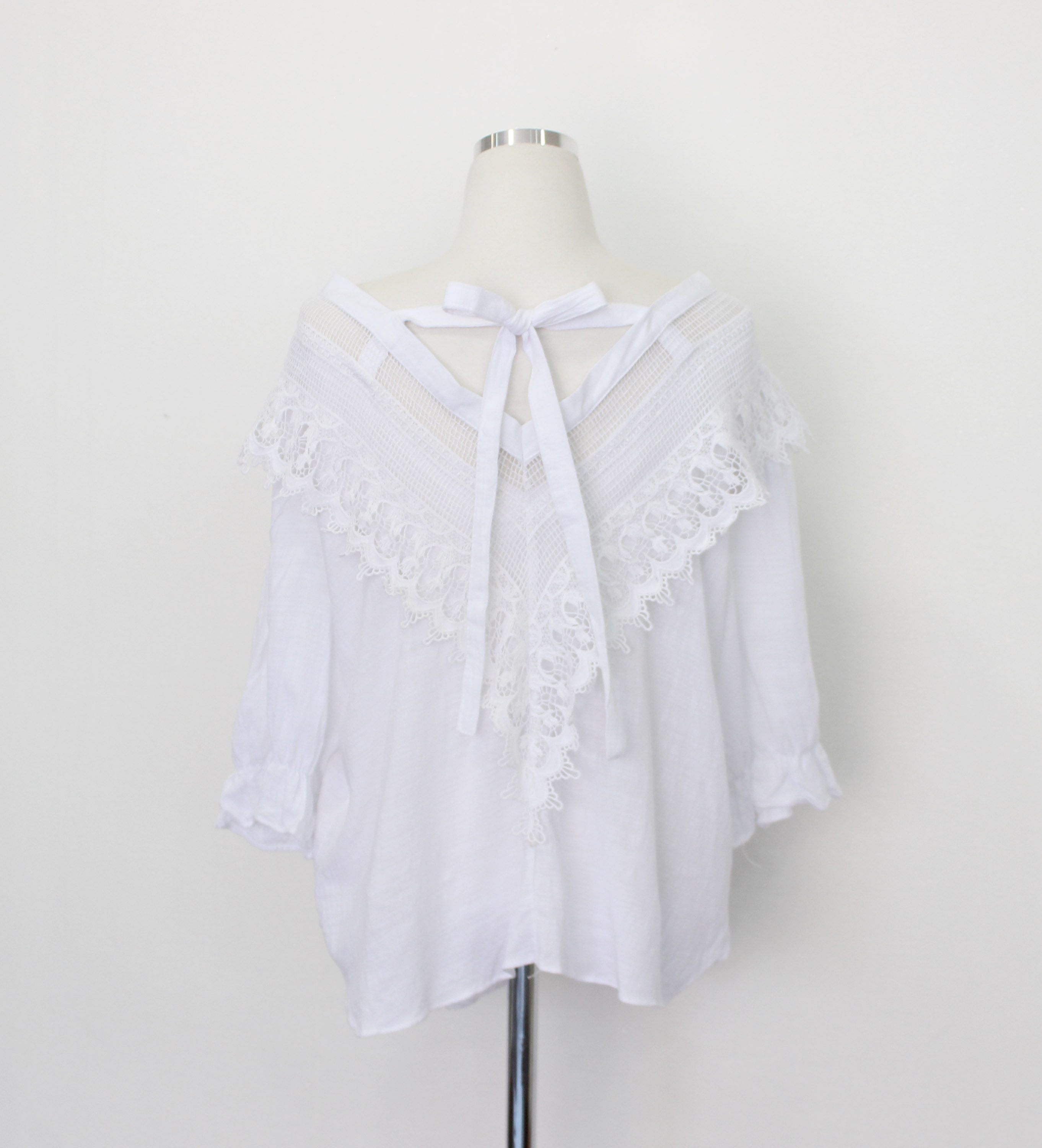 NEW FASHION LADY GIRL Blouse V-neck lace-off shoul