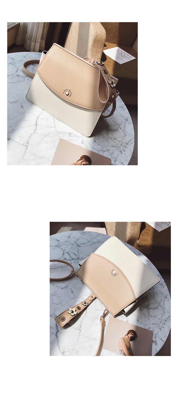 New Flower Cross Mini Handbag Women's Back Bags