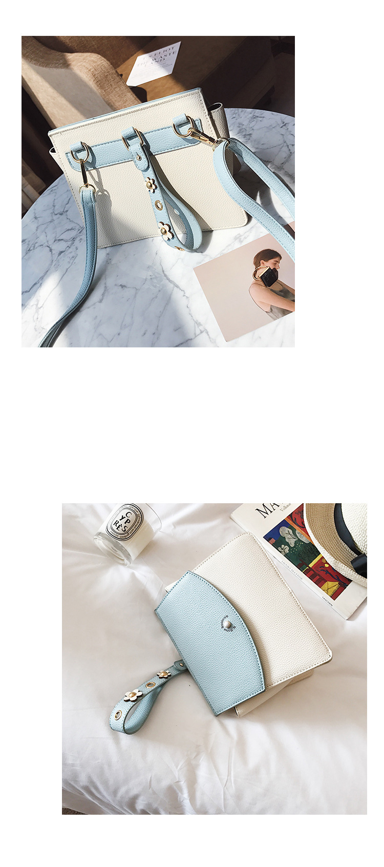 New Flower Cross Mini Handbag Women's Back Bags