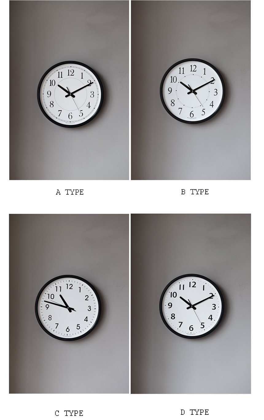 Simple modern round low-noise wall clock 4style Qu