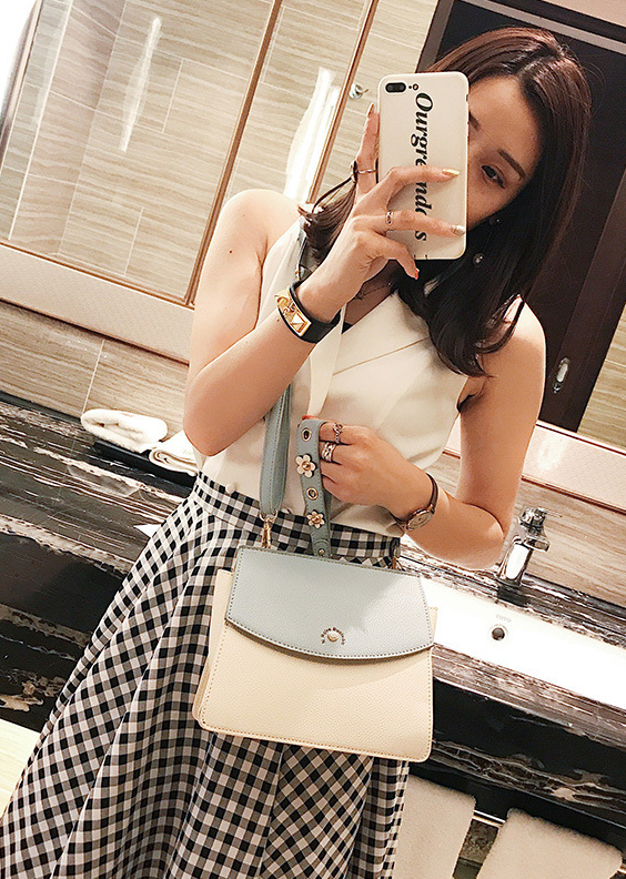 New Flower Cross Mini Handbag Women's Back Bags