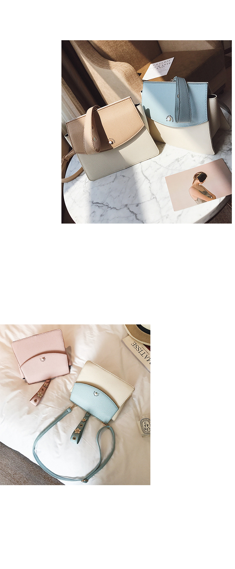 New Flower Cross Mini Handbag Women's Back Bags