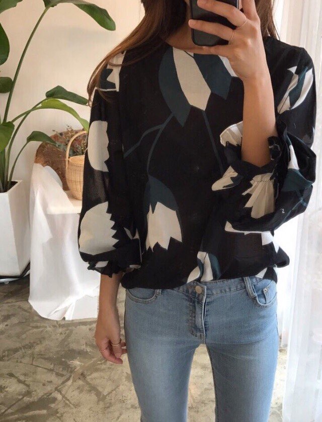 NEW FASHION LADY GIRL Blouse Flower Cotton Blouse 