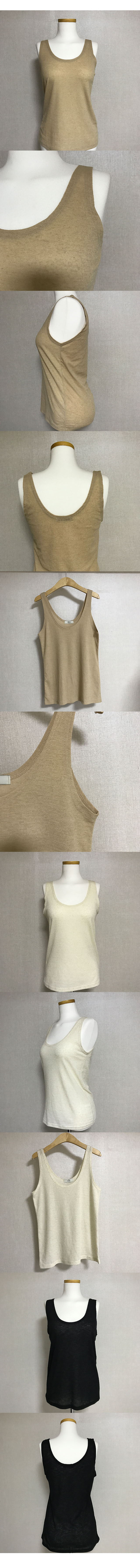 T-shirt Basic Women's Sleeveless Monsunashi