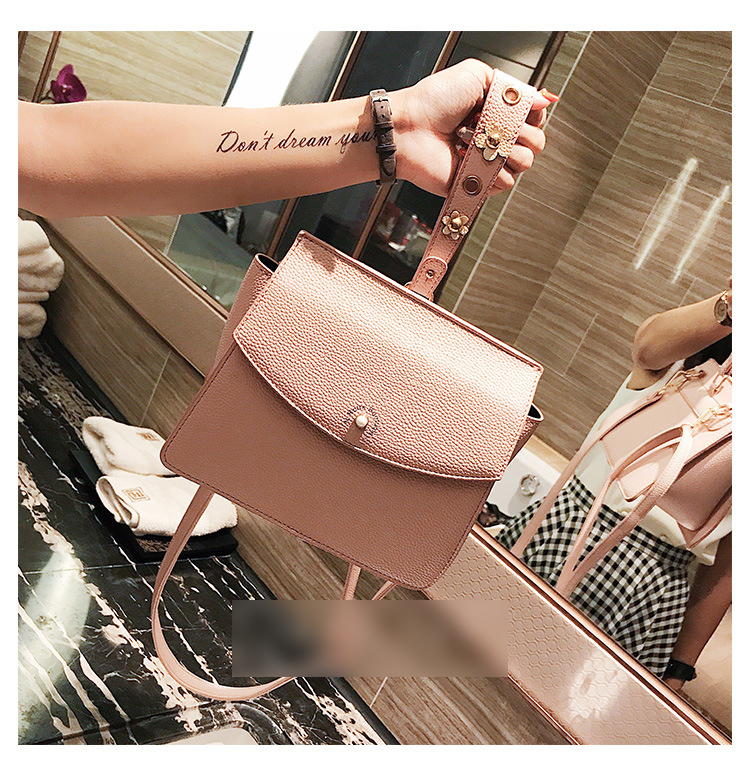 New Flower Cross Mini Handbag Women's Back Bags