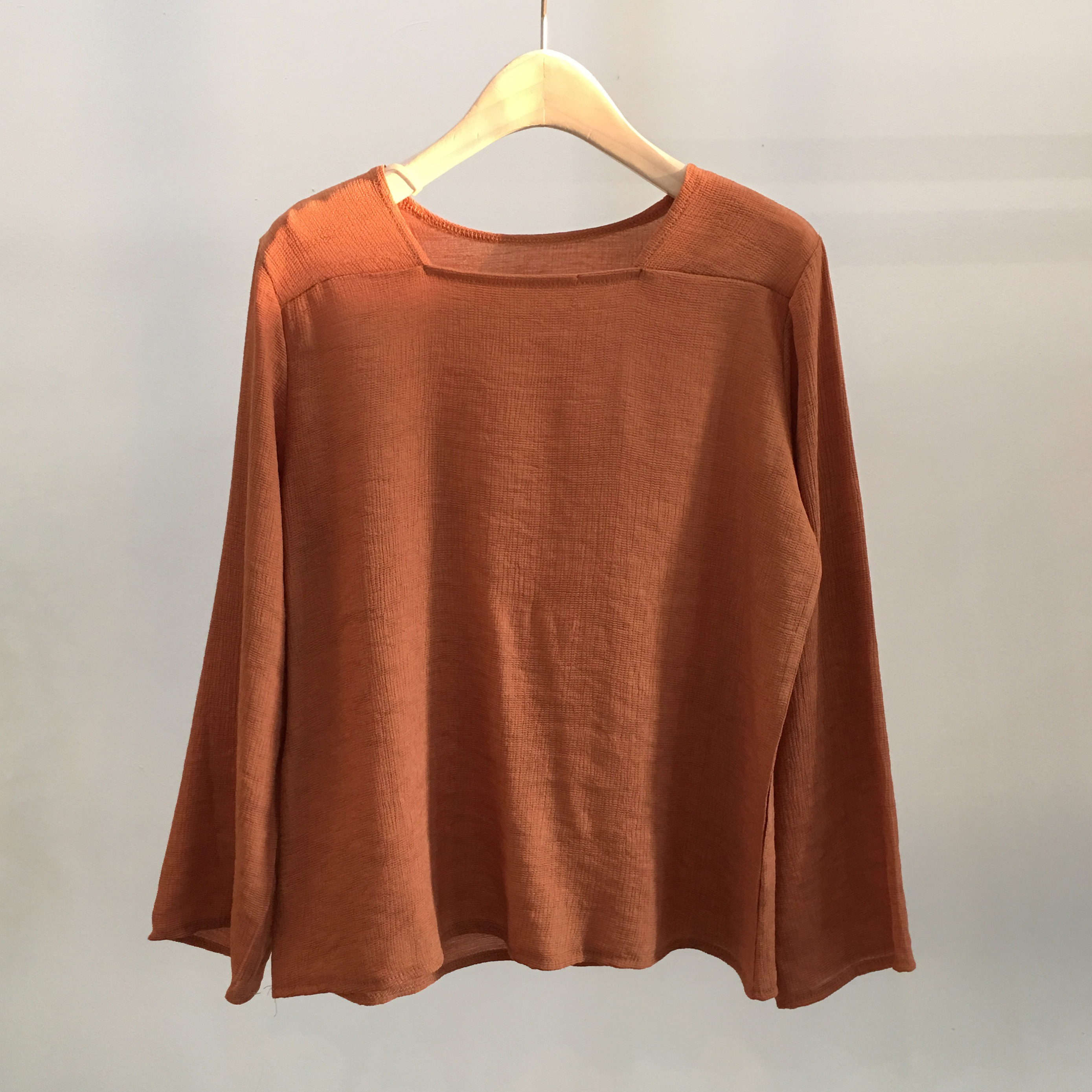 NEW FASHION LADY GIRL Blouse Fall Square Neck Long