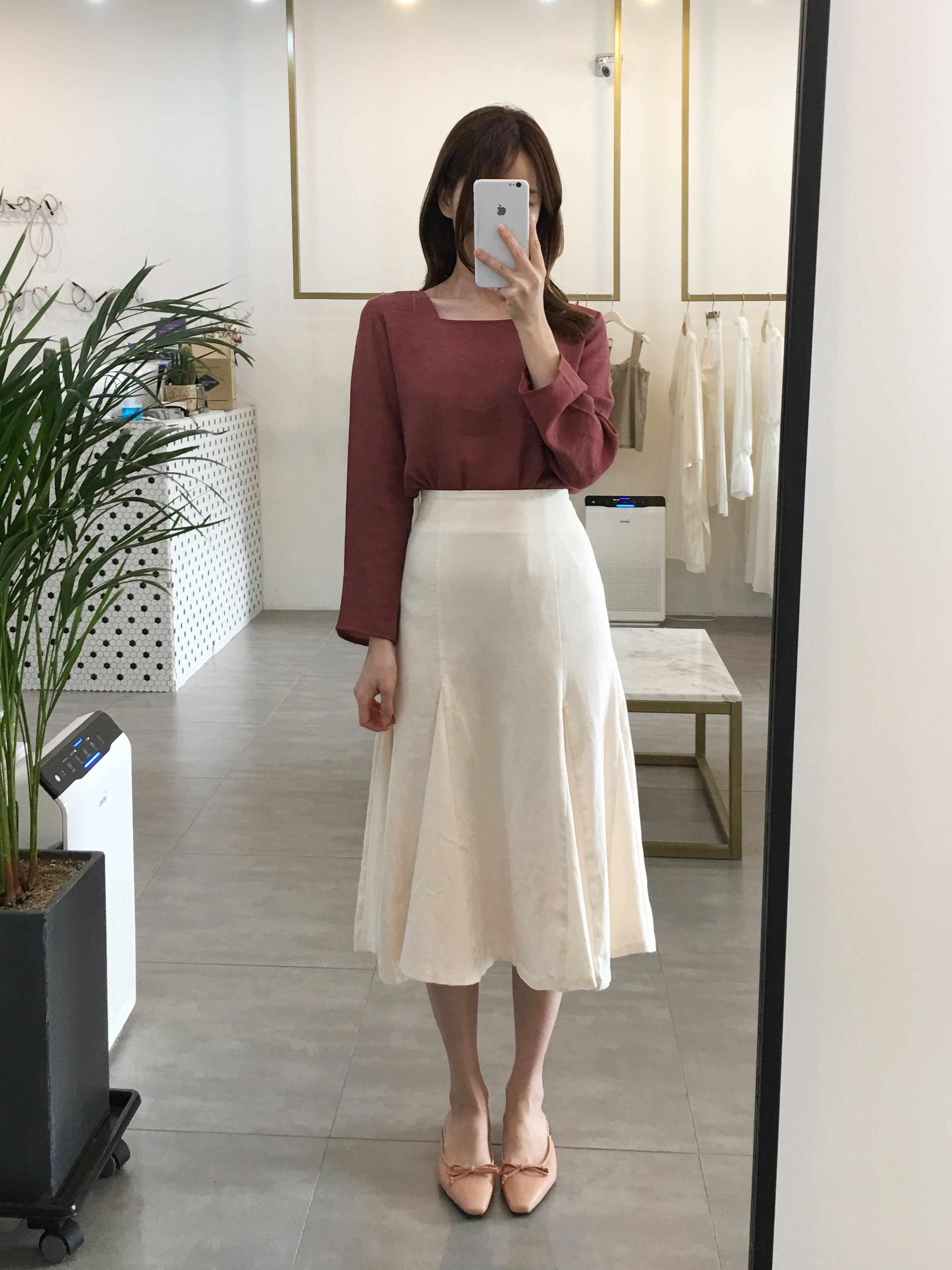 NEW FASHION LADY GIRL Blouse Fall Square Neck Long