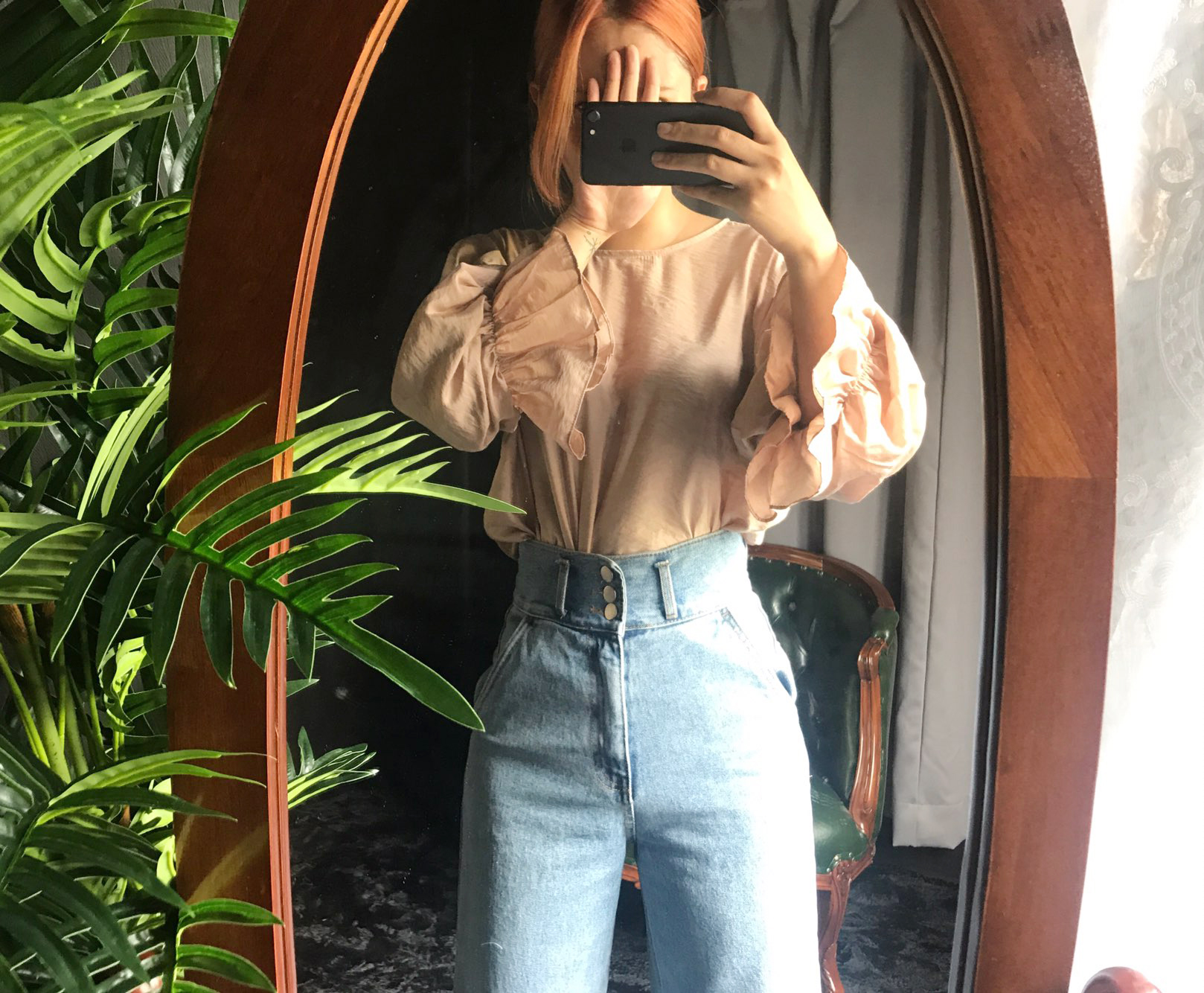 NEW FASHION LADY GIRL Blouse Ribbon Puff Blouse