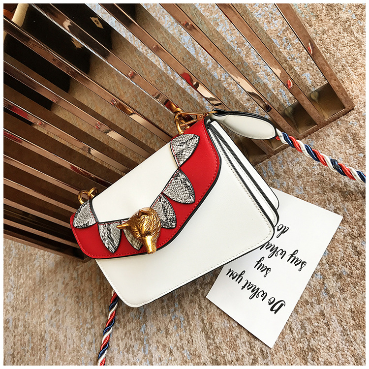 New Unique Pattern Cross Mini Bag White Woman Bag 