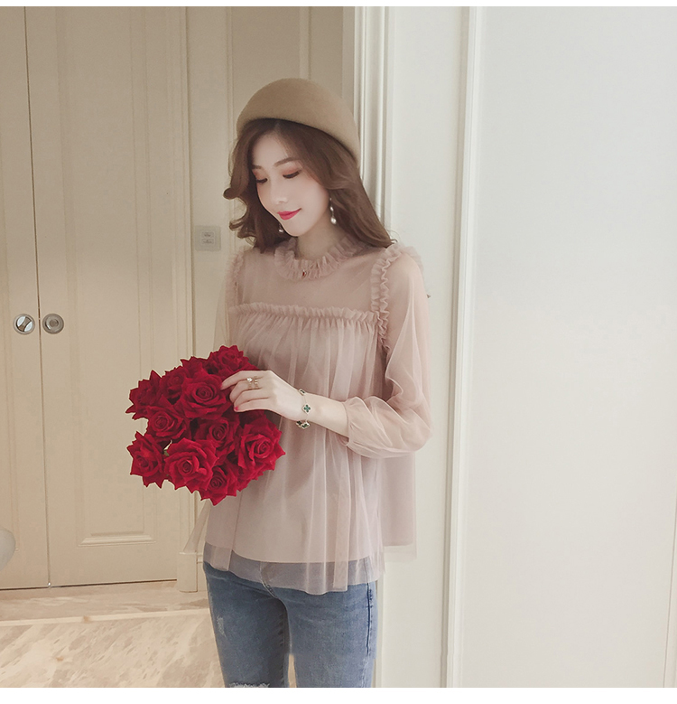 NEW FASHION LADY GIRL Blouse Microera Black Beige 