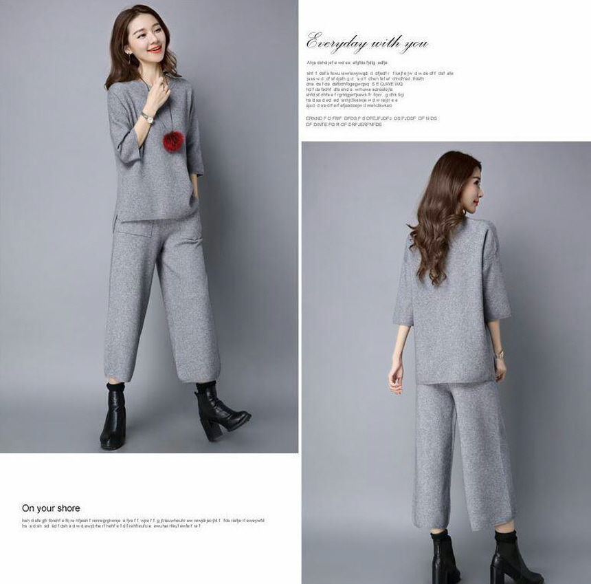 Knit Two-Piece Women's Foliage Autumn Cody Look