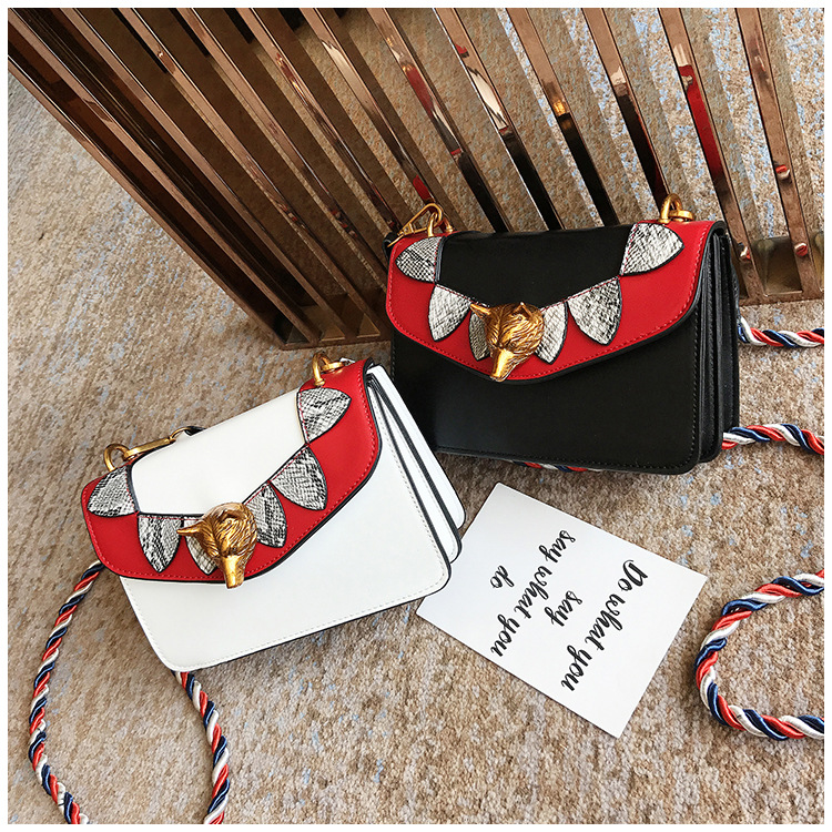 New Unique Pattern Cross Mini Bag White Woman Bag 